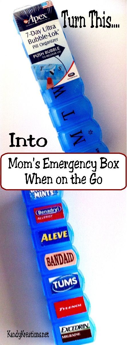 Make a quick and easy emergency first aid kit for your purse when you are on the go.  Filled with the