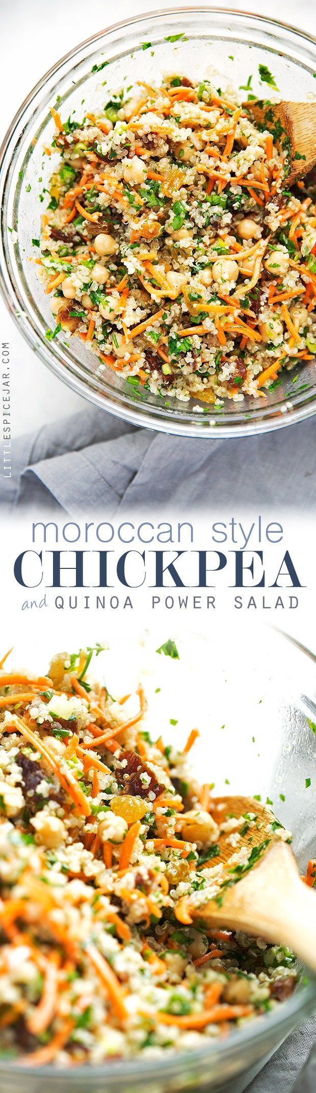 Moroccan Chickpea Quinoa Power Salad – A quick salad loaded with sooo much…