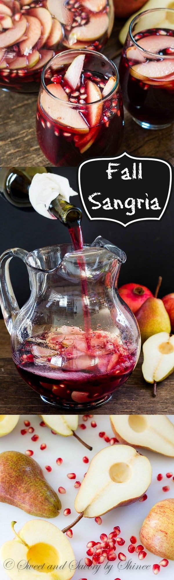 My fall sangria, filled with apples, pears and pomegranates, is absolutely delicious drink you can enj