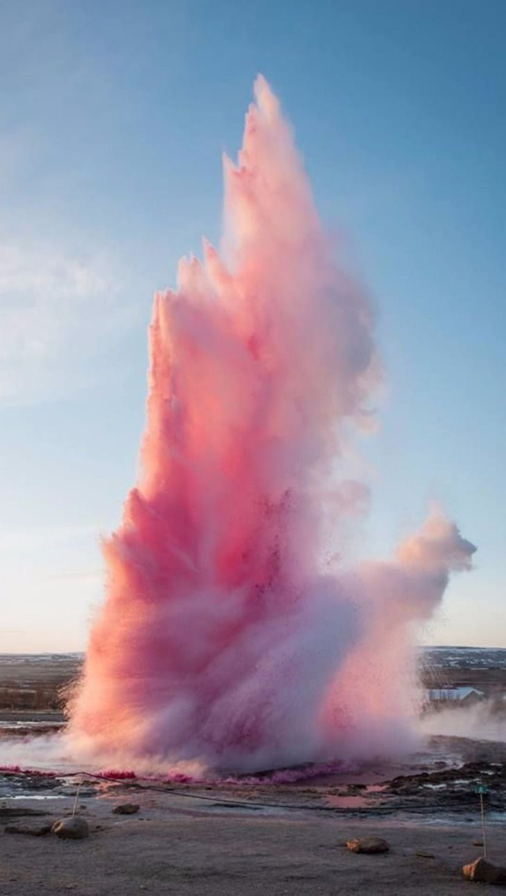 NATURE – Pink Geyser, Iceland.