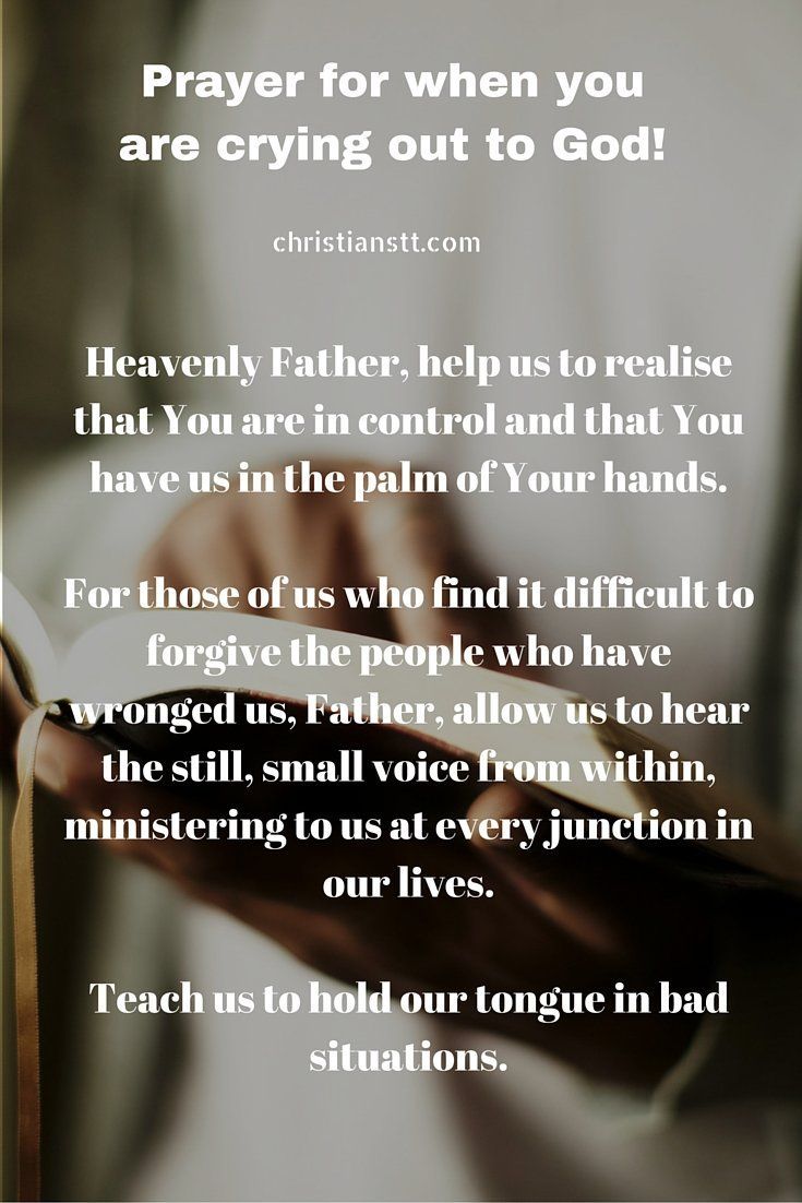 Prayer For those who are crying out to God