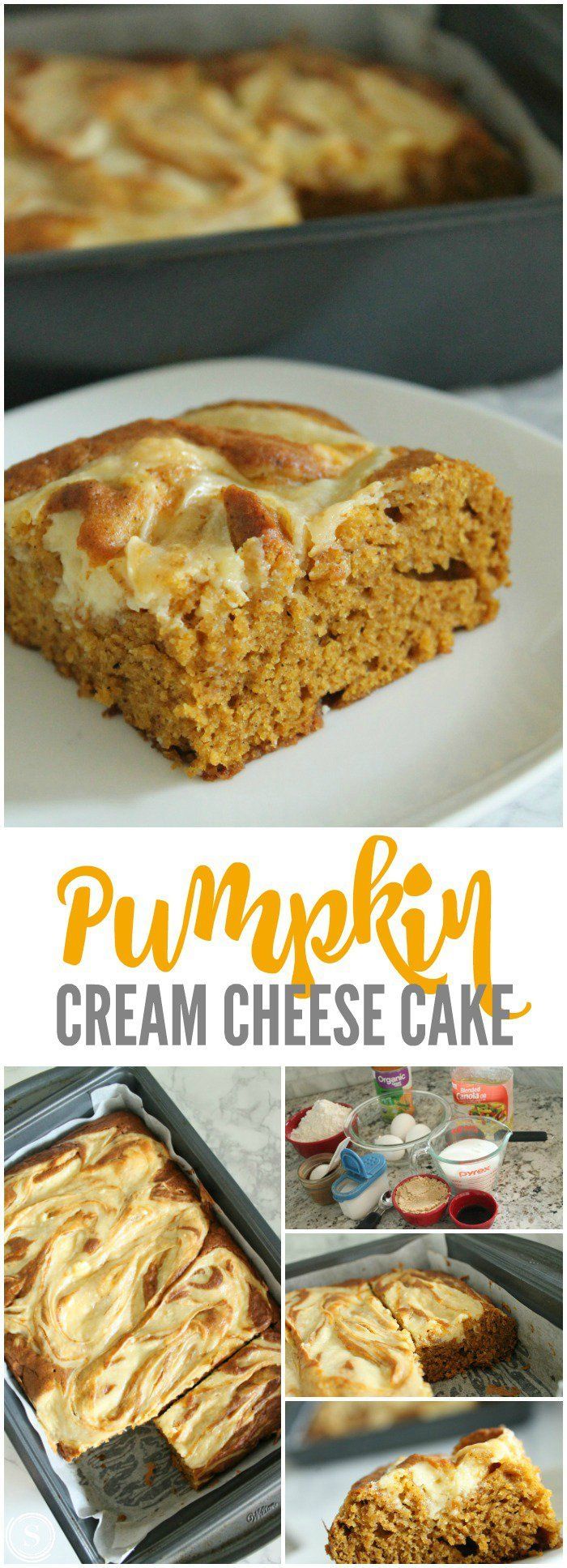 Pumpkin Cream Cheese Cake! Easy Dessert Recipe for Fall and Thanksgiving! One of my NEW favorite Fall