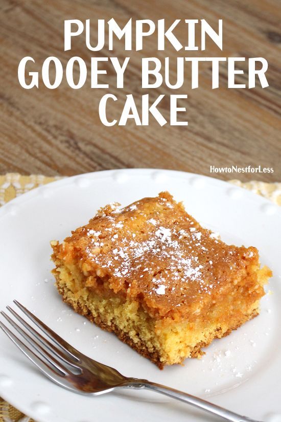 PUMPKIN GOOEY BUTTER CAKE. Basically the best dessert ever. Id take this over…