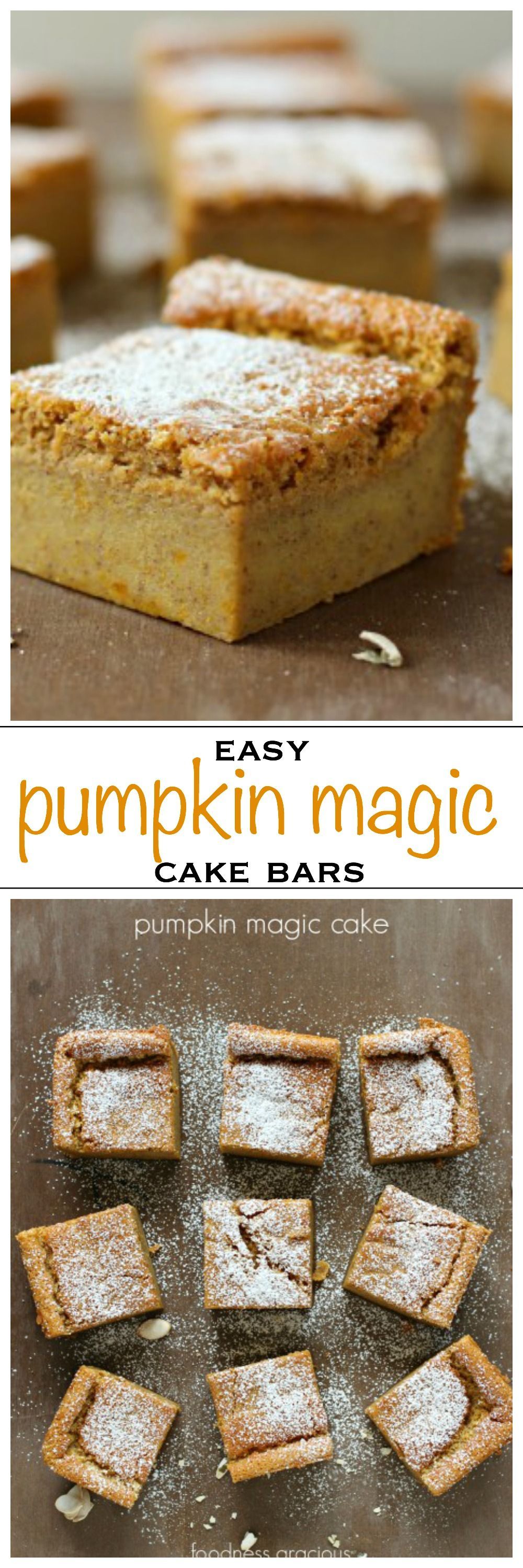 Pumpkin magic cake, light and creamy with layers of texture – Foodness Gracious