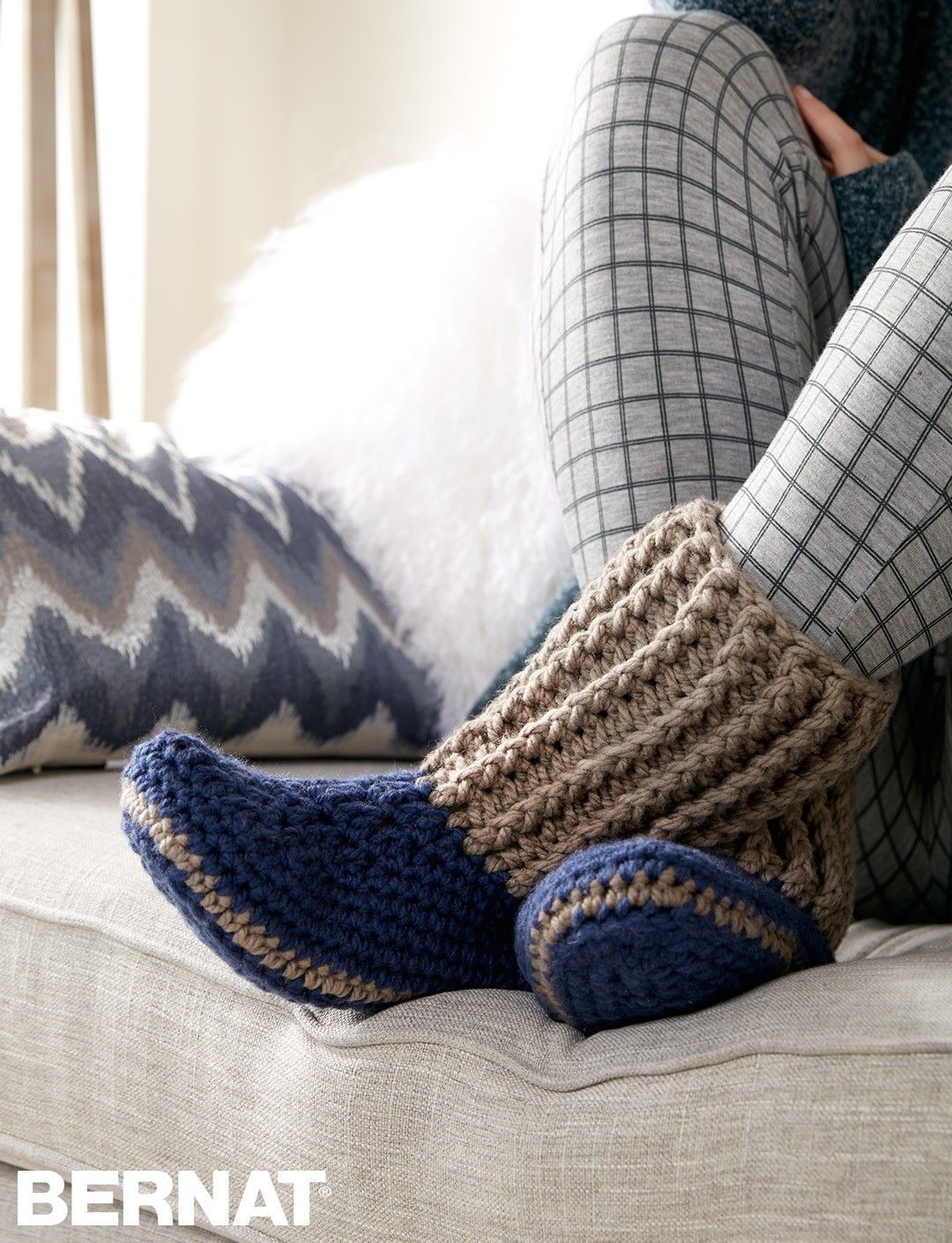 Slipper Socks – FREE Crochet pattern | Yarnspirations