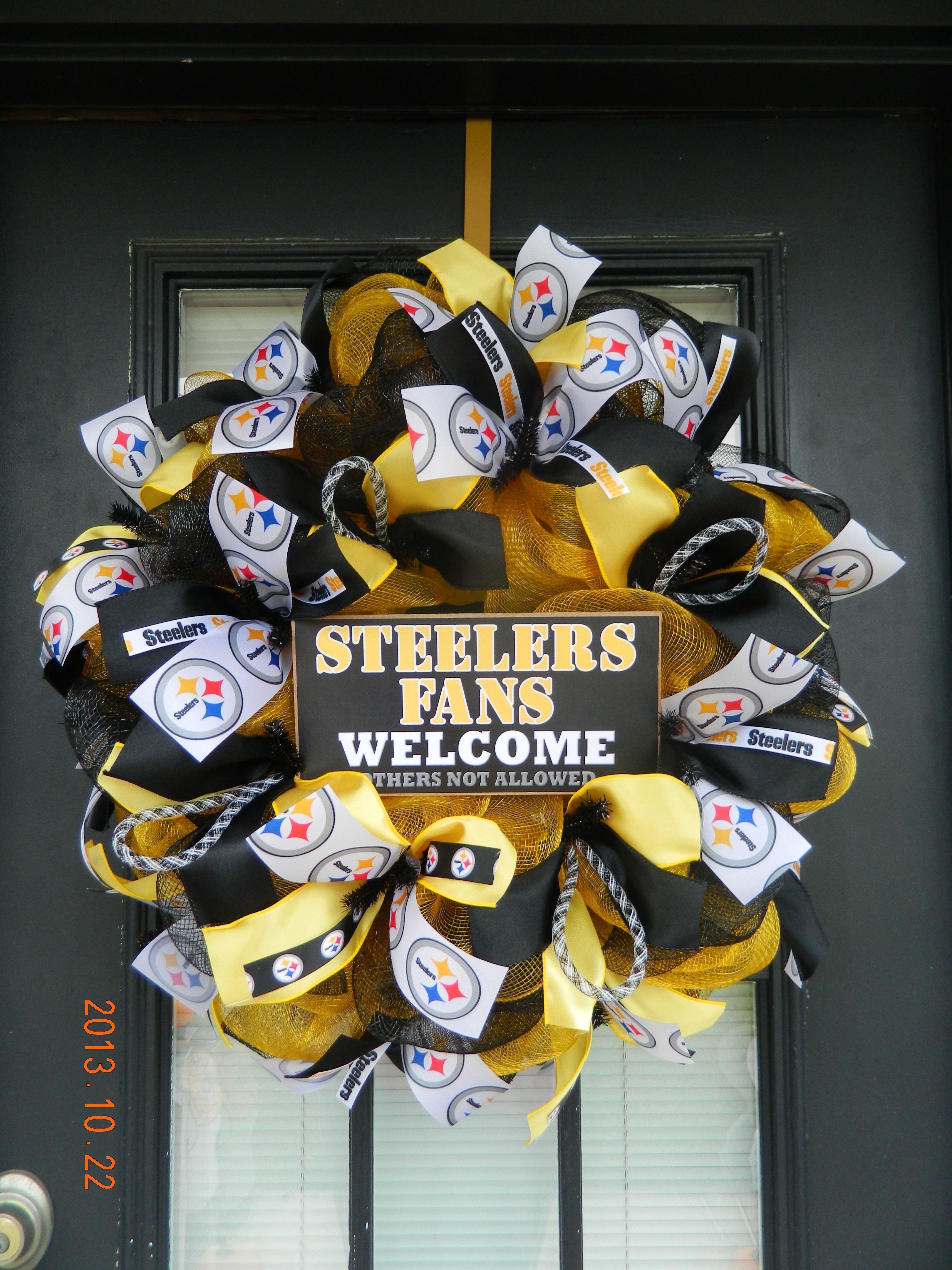 Steelers Deco Mesh Wreath