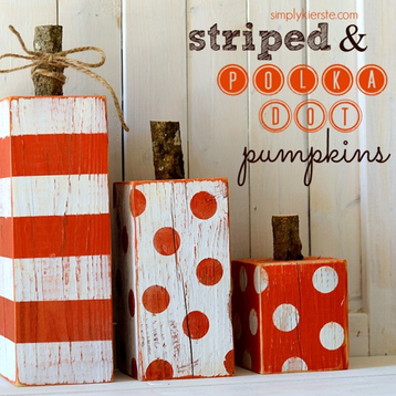 Super cute and easy striped and polka dot pumpkins that are perfect for all of…