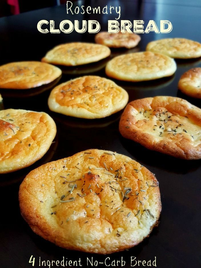 The Best No-Carb Cloud Bread with Only 4 Ingredients, This Cloud Bread is so soft, airy, fluffy and pr