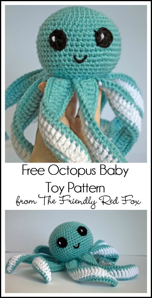 The Friendly Red Fox: Amigurumi Octopus Baby Toy Free Pattern