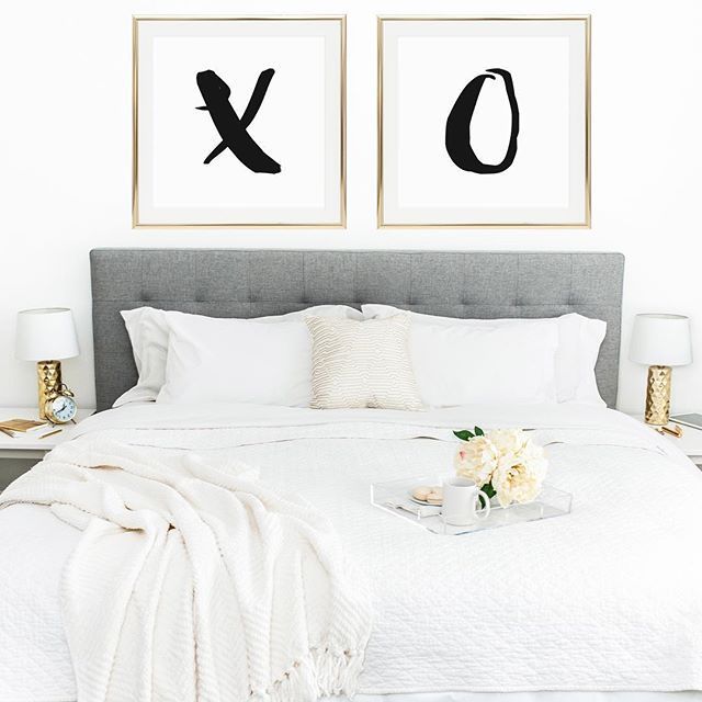 The perfect way to decorate above your bed! X and O prints now available in…