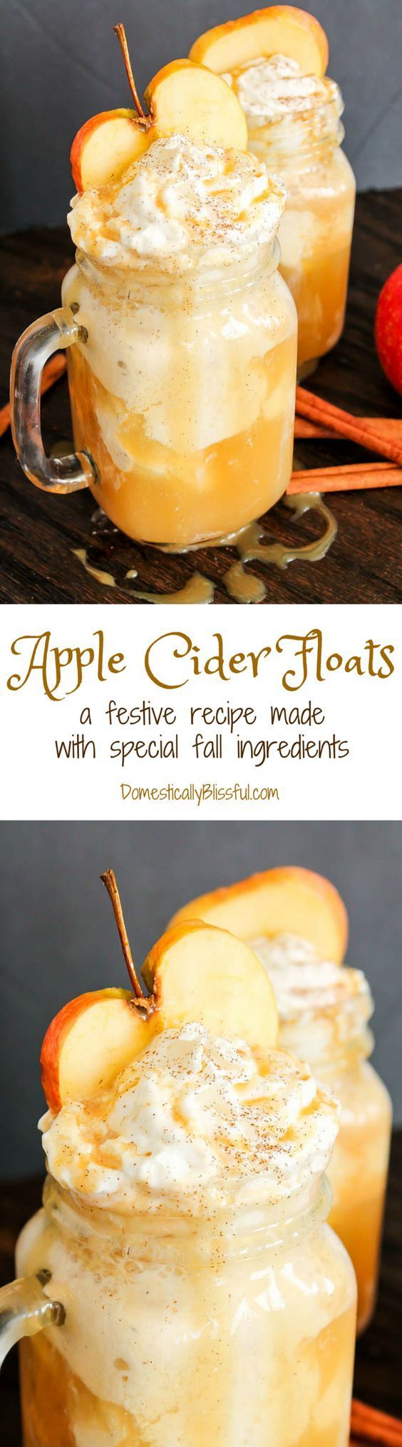 These Apple Cider Floats are made from special fall ingredients & are a perfect way to enjoy the f