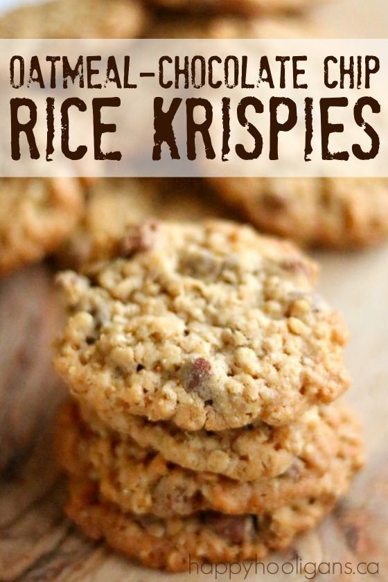 THESE ARE THE BEST! Oatmeal, Chocolate-Chip, Rice Krispy Cookies – decadent and buttery, soft on the i