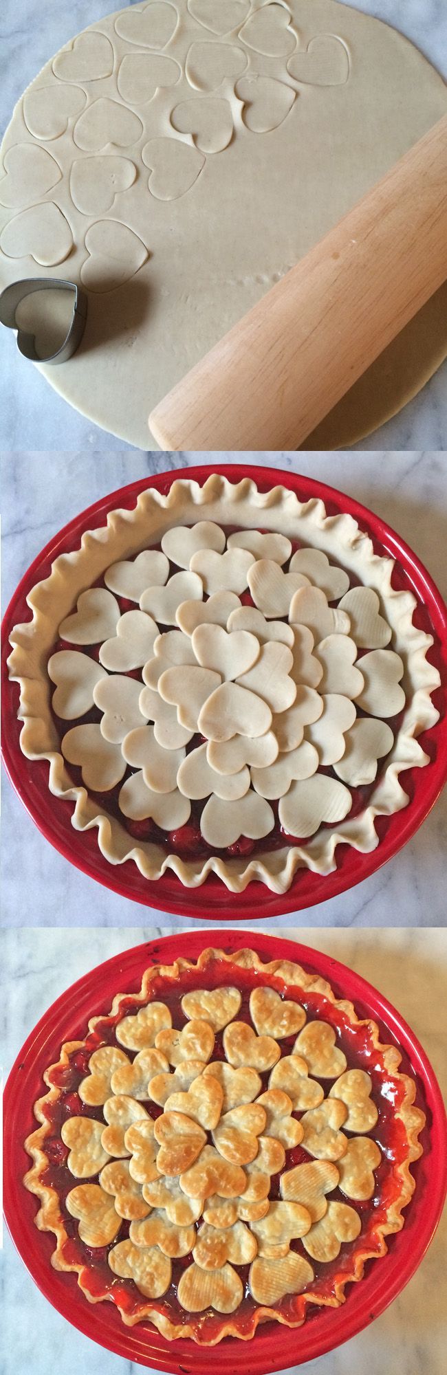 Valentine Cherry Pie. The perfect dessert to make for your Valentine!