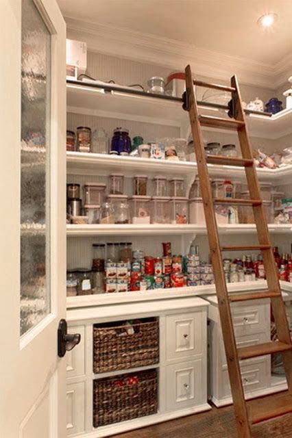Walk-in pantry ; moving ladder! Im gonna need a bigger house! LOVE!
