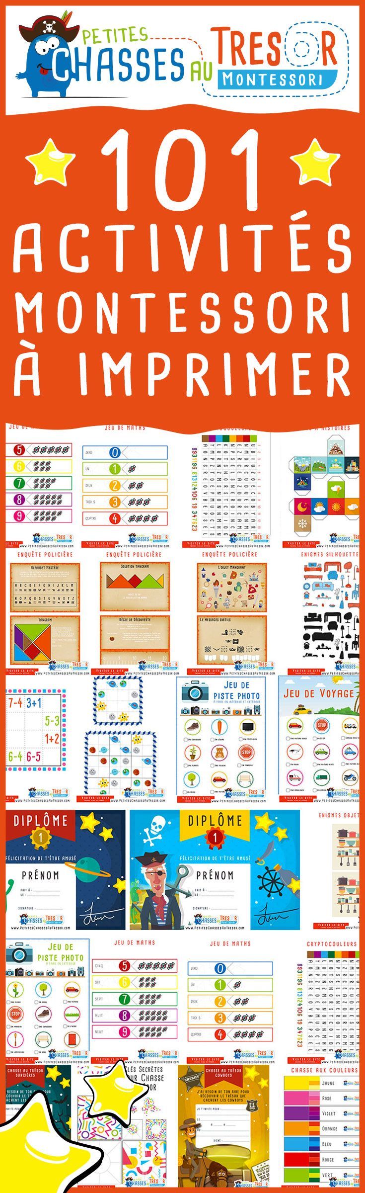 101 Activités Montessori à imprimer gratuitement pour les enfants de 3 ans à 14