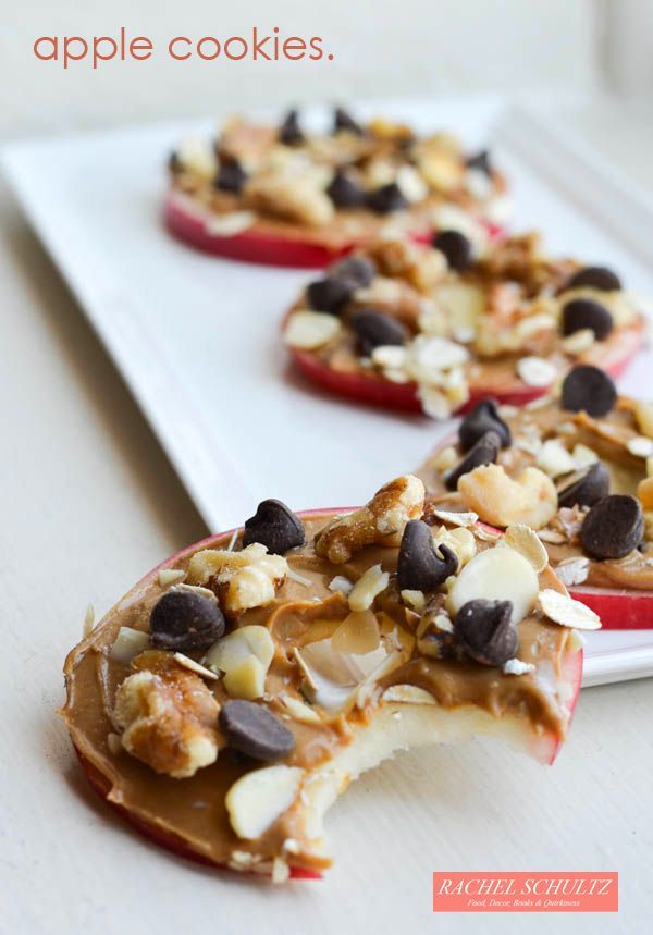 Apple “Cookies” – An after school snack theyll love. Use almond but