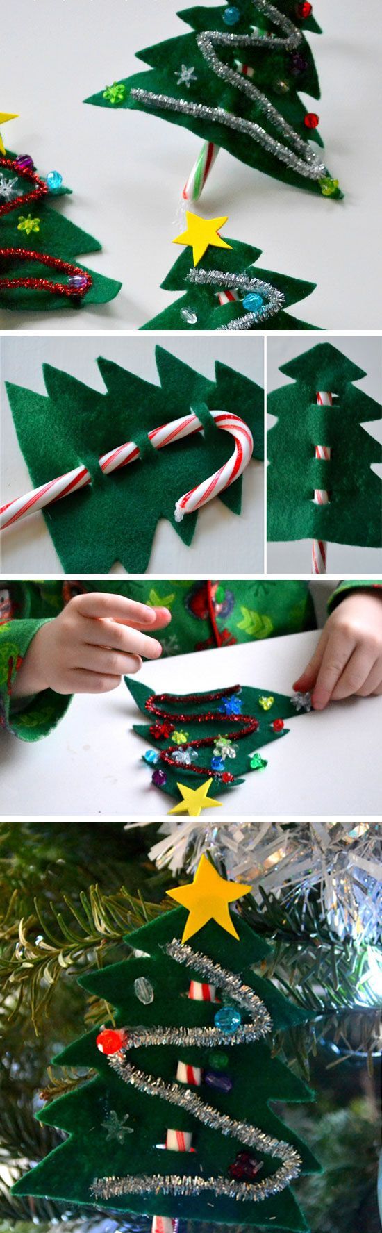 Candy Cane Christmas Trees | DIY Christmas Crafts for Kids to Make