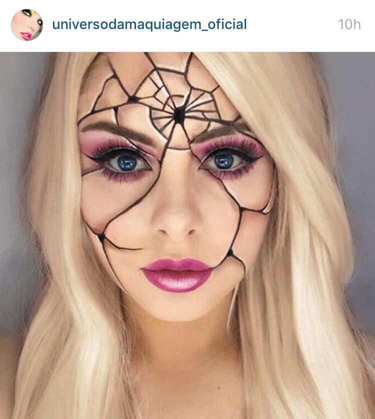 Cracked Doll makeup ~ Wonder if this can be changed up to look like stained glass.