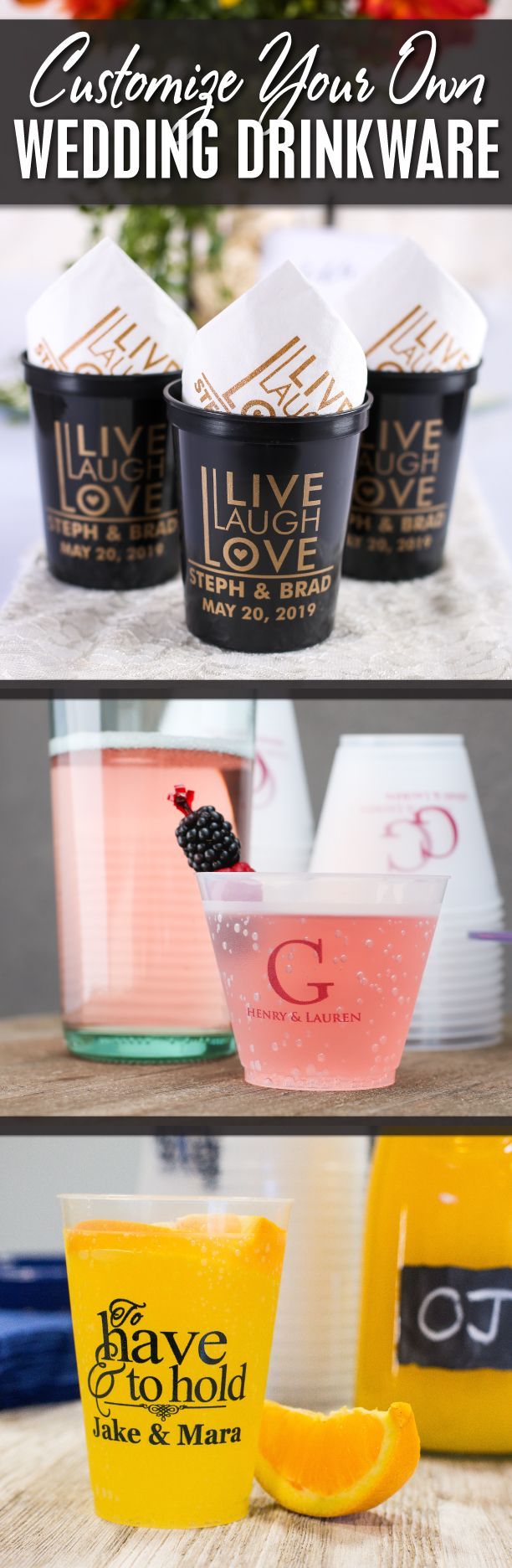 Customize your own #wedding drinkware with us! Wedding drinkware is the perfect fu