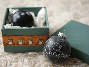 Check Out A Chalk Ornament -   Cute Christmas decoration ideas