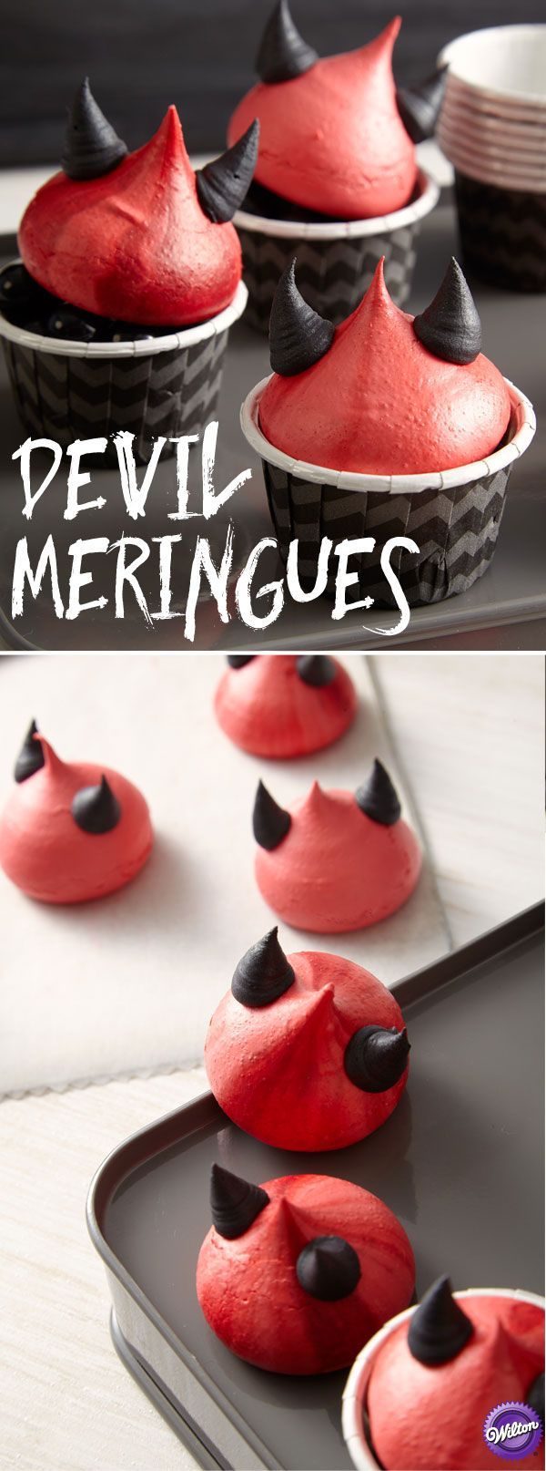 Devilishly clever cookies complete with horns give any Halloween celebration a sli