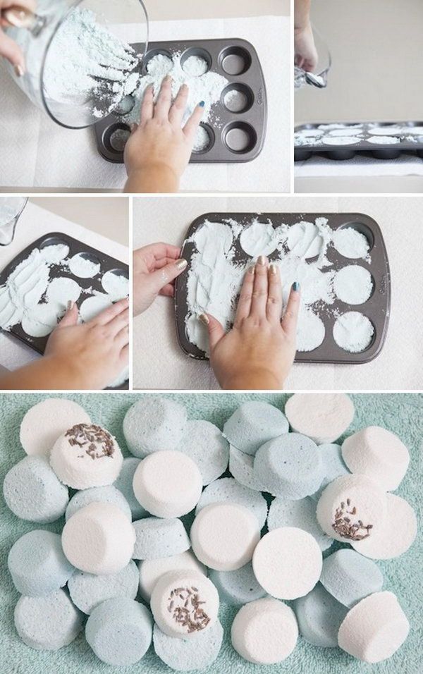DIY Bath Bombs. How cute are these homemade bath bombs! Perfect gift idea for you