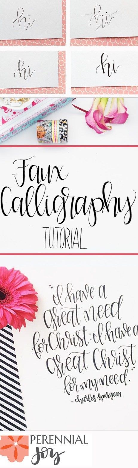 DIY Faux Calligraphy Tutorial: How to make modern calligraphy that looks amazing!