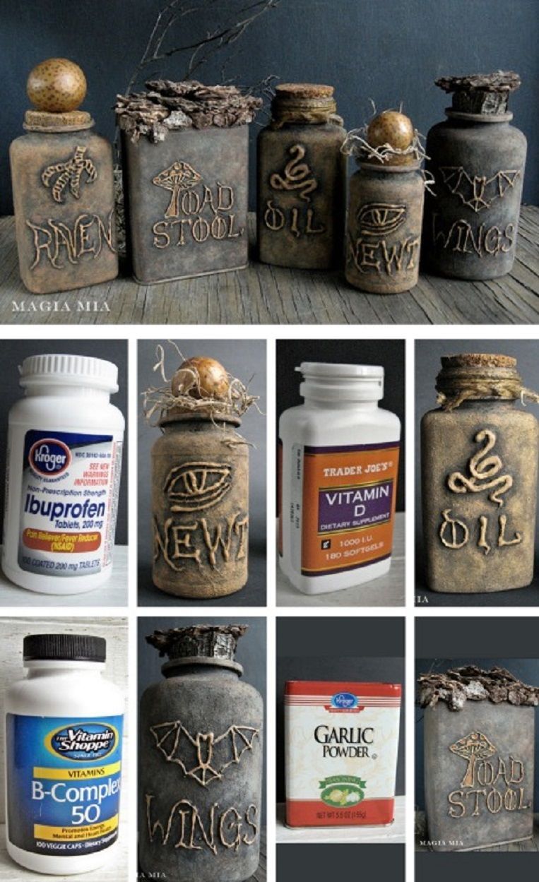 DIY Halloween Apothecary Jars’ Tutorial – 12 Last-Minute Halloween Decor Crafts