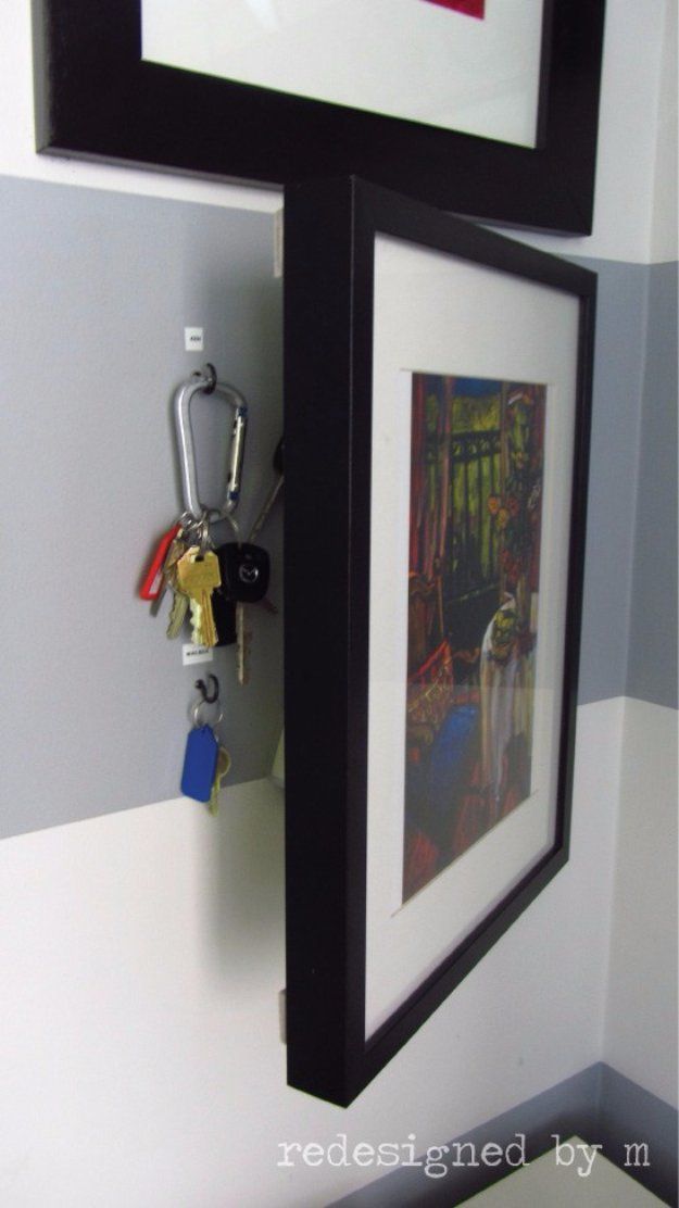 DIY Storage Ideas – Hidden Key Storage  – Home Decor and Organizing Projects for T