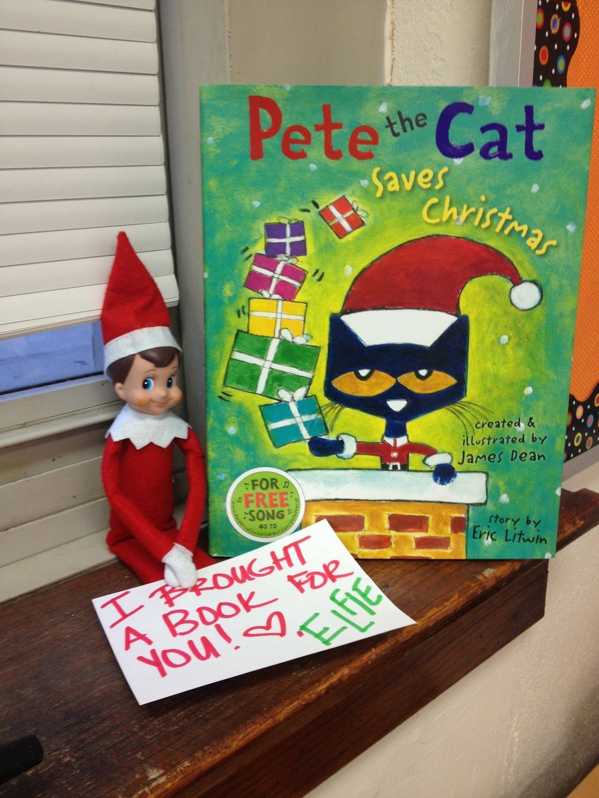 Elf on the Shelf brings a book  (This one is already planned! He is going to be ha