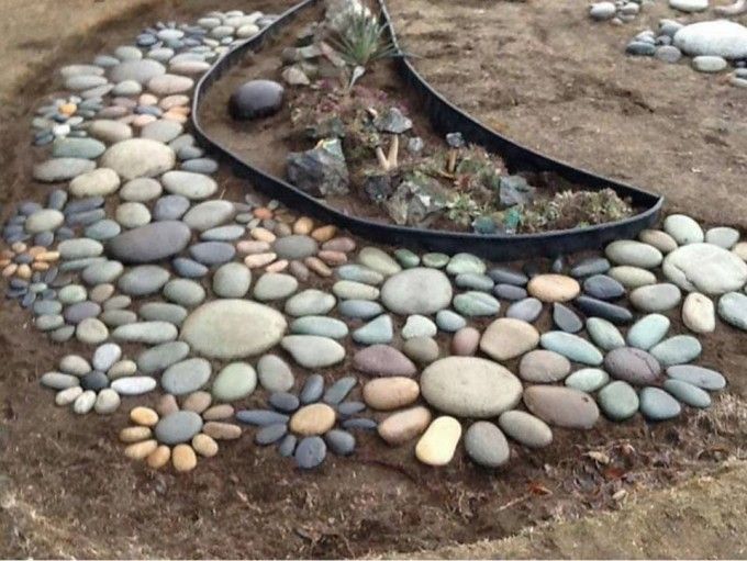 Garden Flower Rock Art