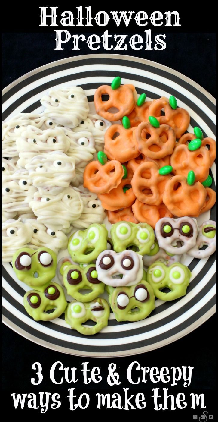 Halloween Pretzels: 3 Cute & Creepy Ways to Make Them, from Butter With A Side
