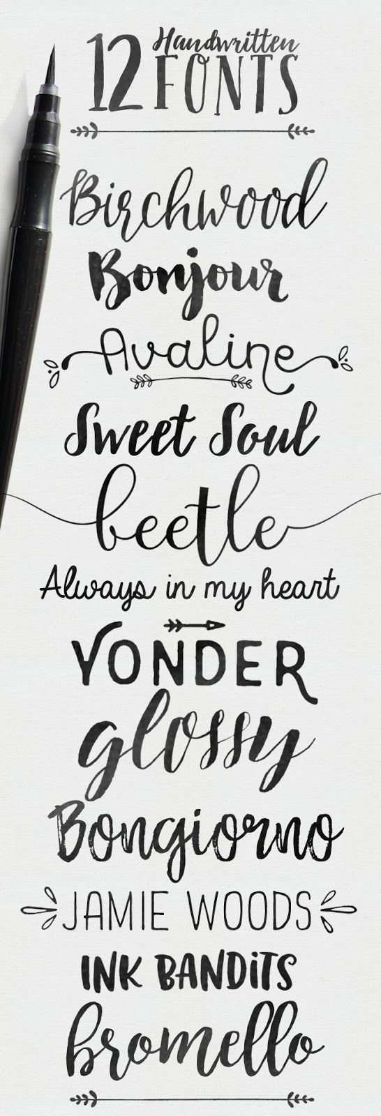 Im sharing some font love with you just because everybody needs pretty fonts