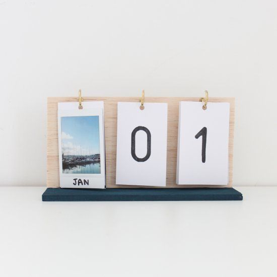 Make your own flip calendar using instax prints and some hooks. Perfect for the…