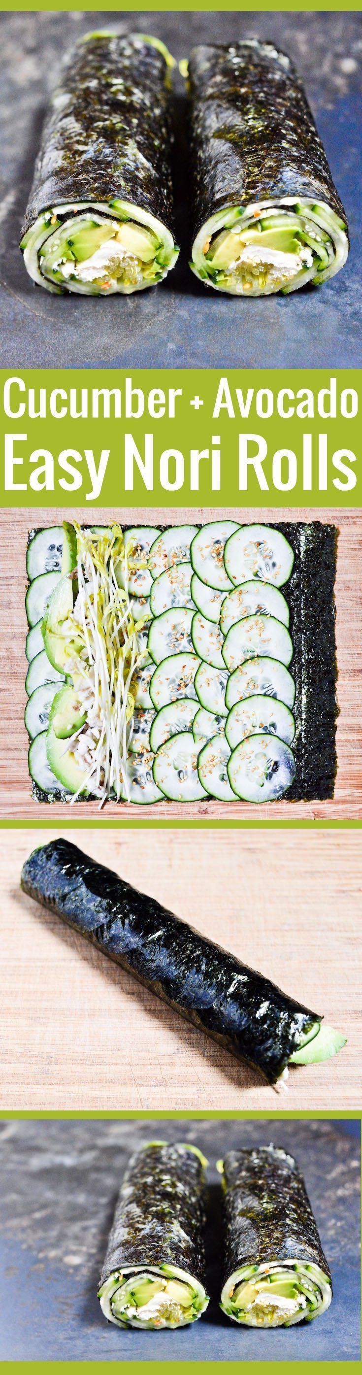 Maki-style nori roll, super easy to assemble, and a great home for all kinds of in