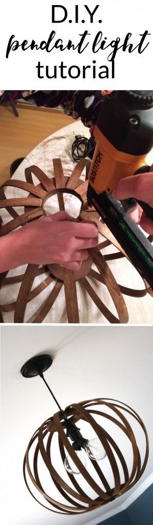 MUST PIN! Totally genius tutorial for making a West Elm Bentwood Pendant light Kno