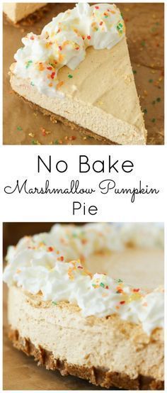 No Bake Marshmallow Pumpkin Pie