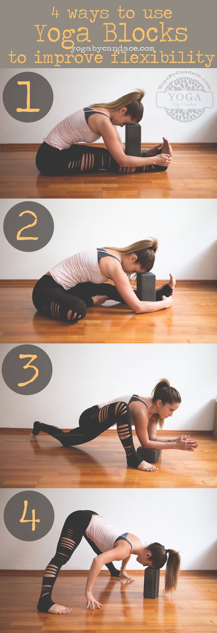 Pin now, practice later! 4 ways to use yoga blocks to improve your flexibility Wea