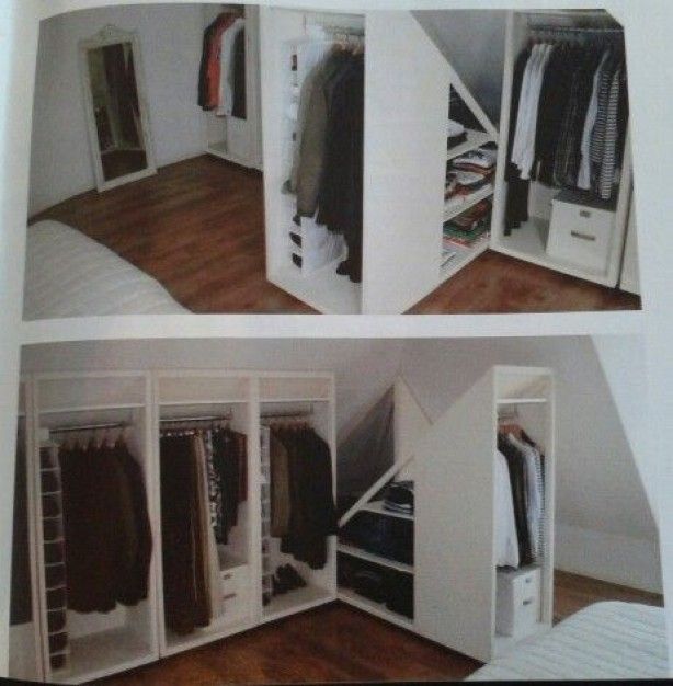 Roll out knee wall closet