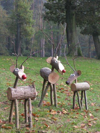 rustic reindeer. Another example of rustic that works. They look alive, right? A v
