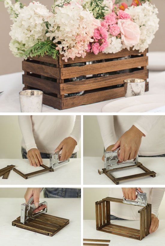 Rustic Stick Basket Diy Wedding Centerpiece / www.himisspuff.co…