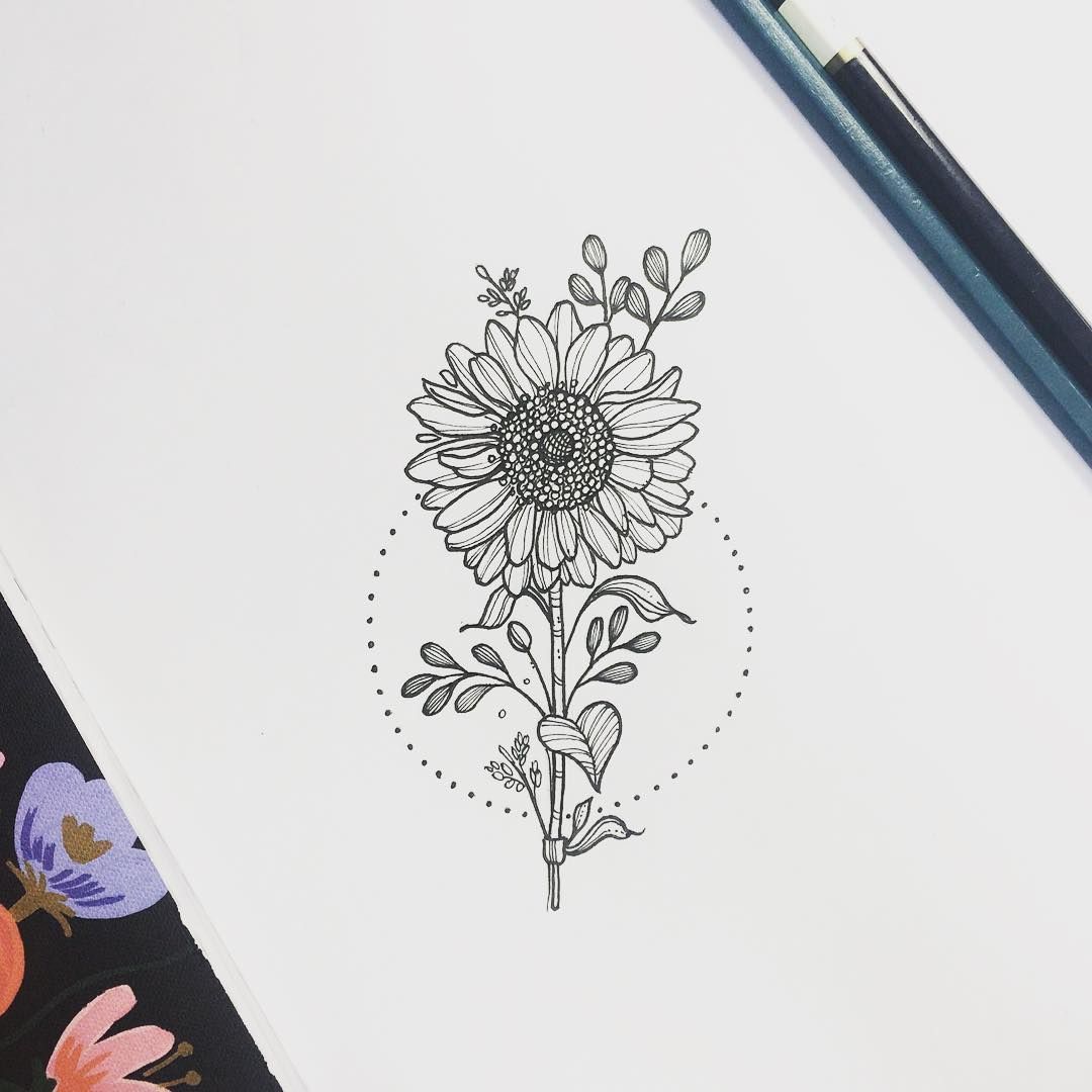 See this Instagram photo by @Nathaly Bonilla sunflower sunflowertattoo tattoo line