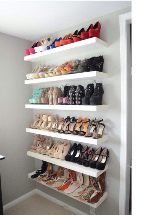 Shoe racks. This is what I am doing in my room :)