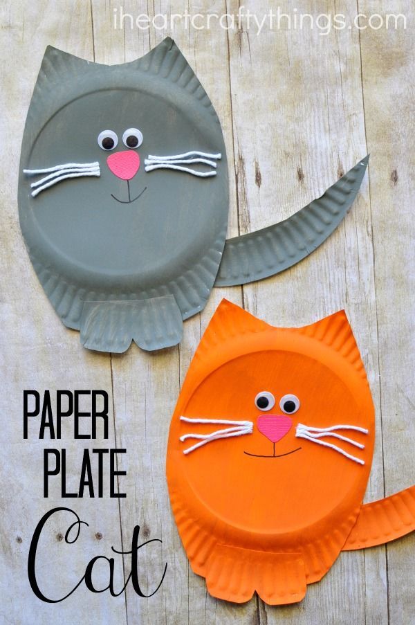 Simple and fun paper plate cat craft for kids. Fun animal kids craft, cat craft fo