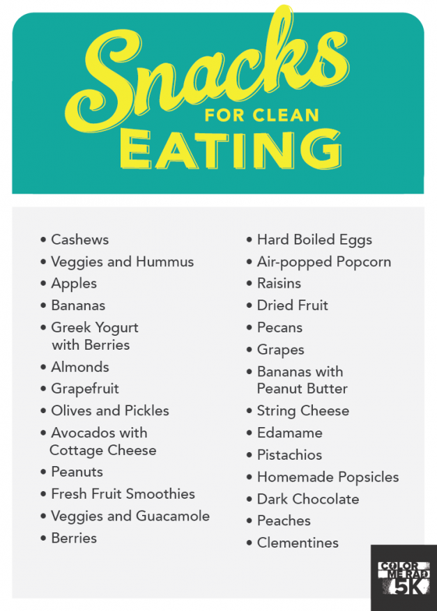 Snacks for clean eating.