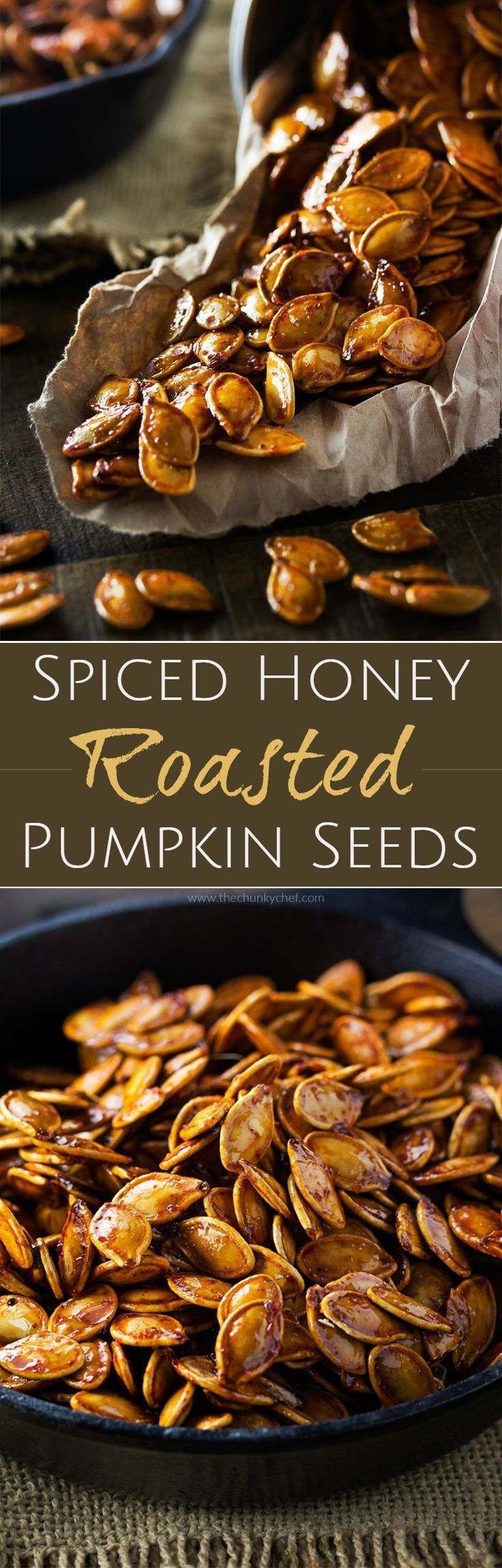 Spiced Honey Roasted Pumpkin Seeds | Waste not, want not… turn leftover pumpkins