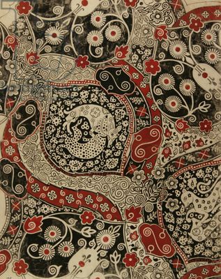 Textile Design, 1971 (gouache on paper) by Nina Ivanovna Shirokova / Gamborg Colle