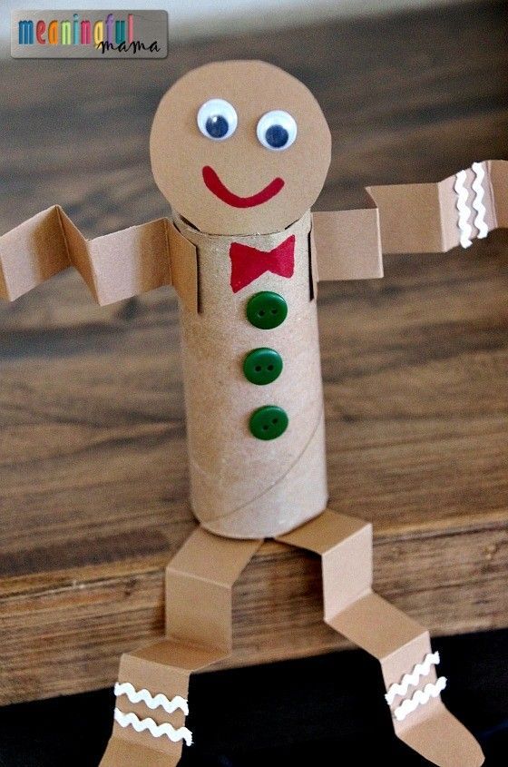 Toilet Paper Roll Gingerbread Man Craft