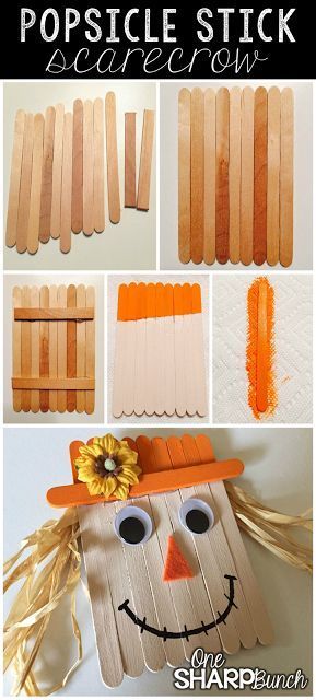 With these step-by-step directions, this Popsicle stick scarecrow is so easy to ma