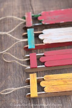 Wooden Sled Ornament